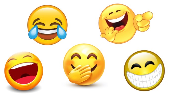 assorted laughing emojis